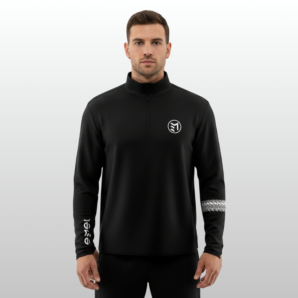 MAVAM MID LAYER QUARTER ZIP BLACK