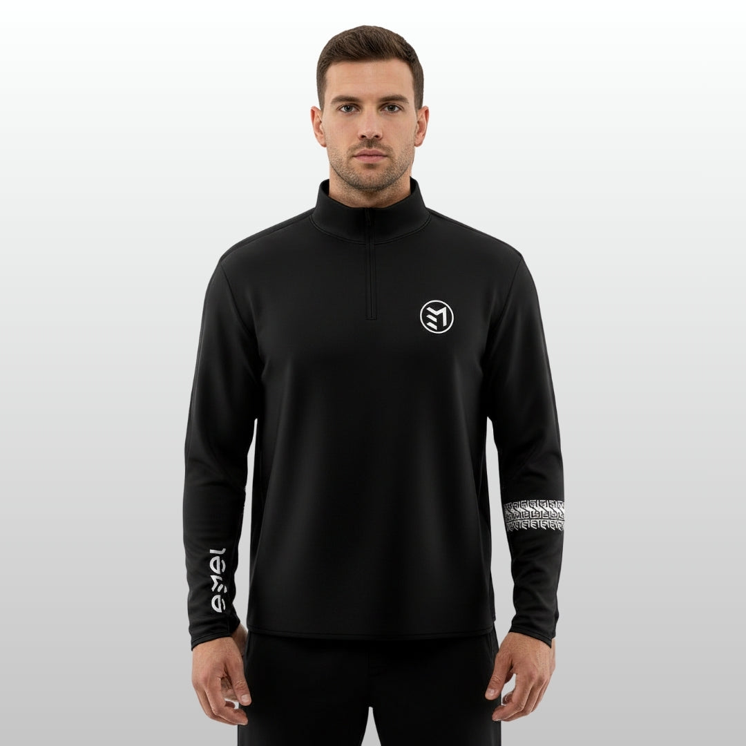 MAVAM MID LAYER QUARTER ZIP BLACK