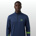 MAVAM MID LAYER QUARTER ZIP NAVY BLUE