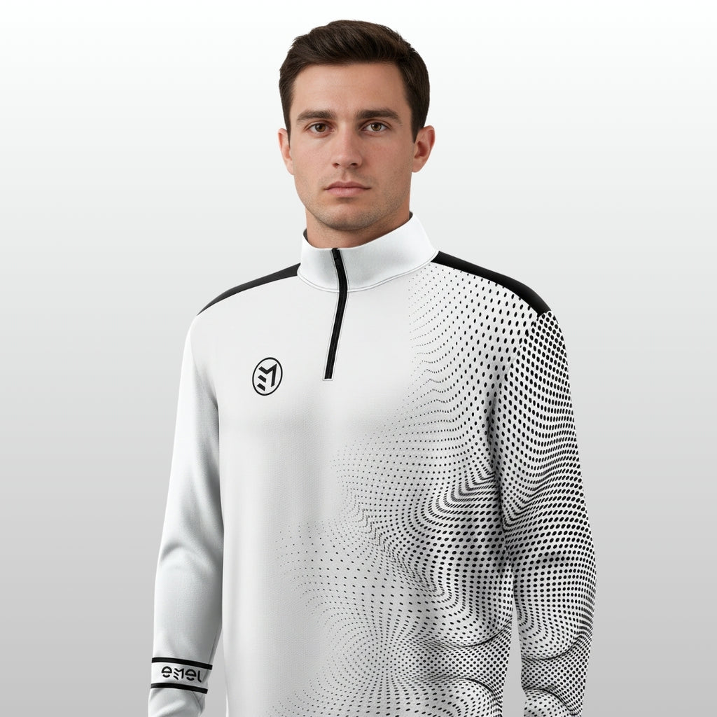 MAVSTAR MID LAYER QUARTER ZIP ICE WHITE