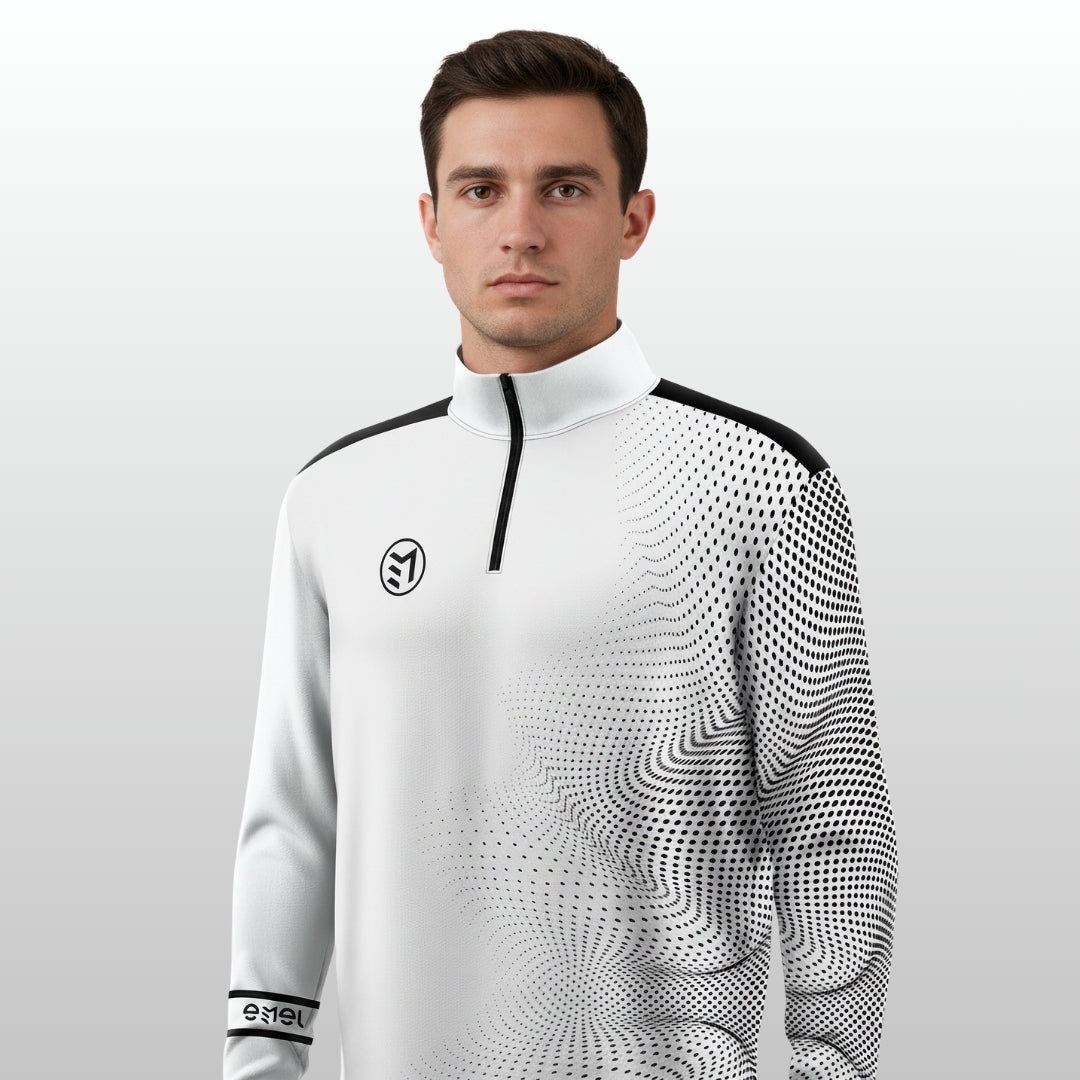 MAVSTAR MID LAYER QUARTER ZIP ICE WHITE