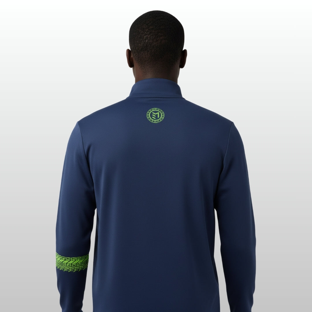 MAVAM MID LAYER QUARTER ZIP NAVY BLUE