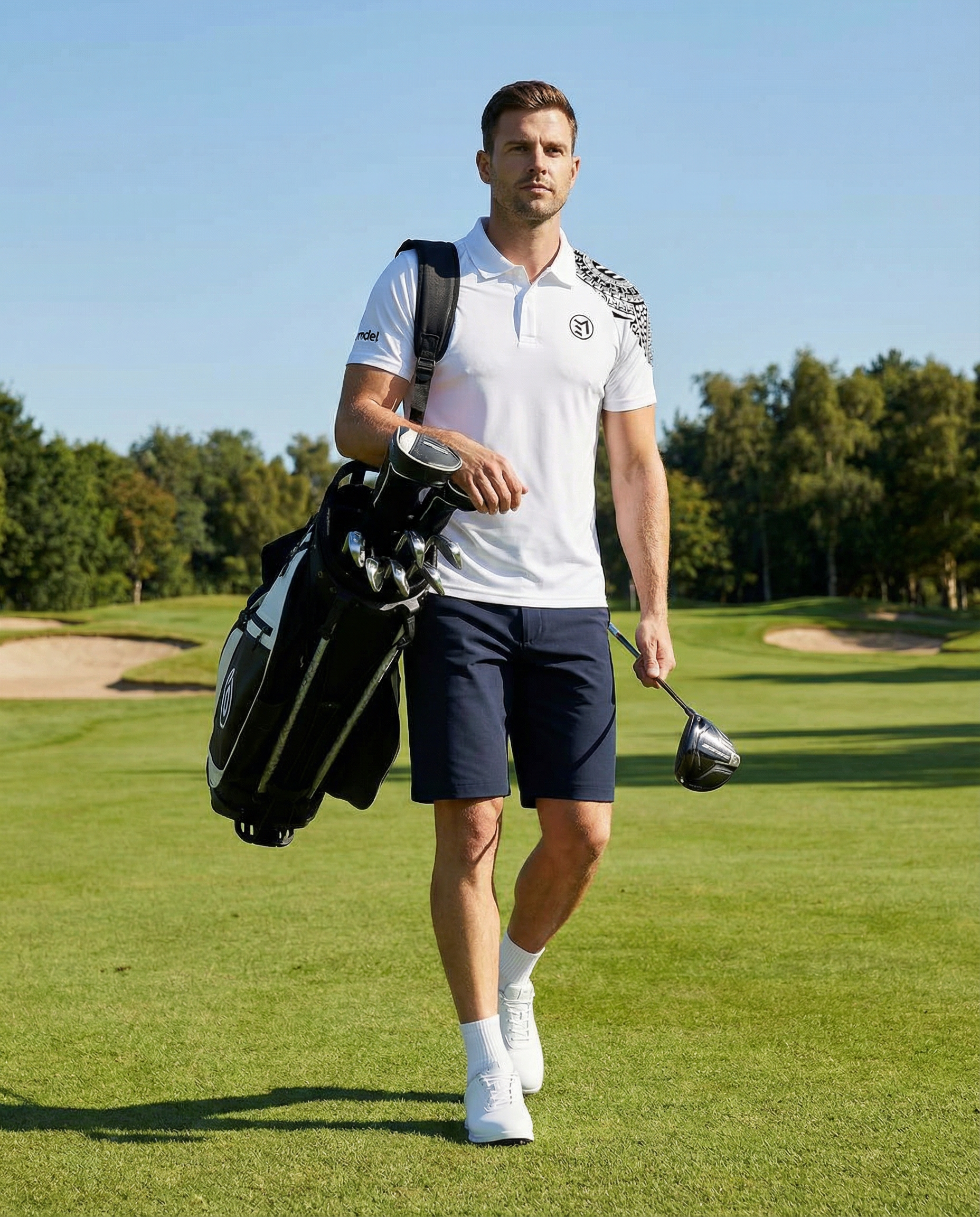 ICON GOLF SHORTS NAVY BLUE